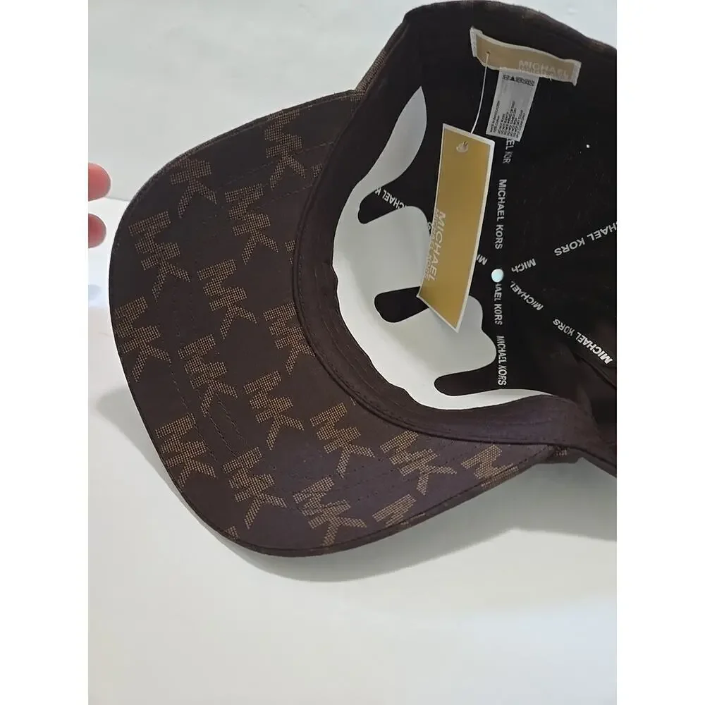 NEW Michael Kors Logo Adjustable Women's Cap Hat in Brown